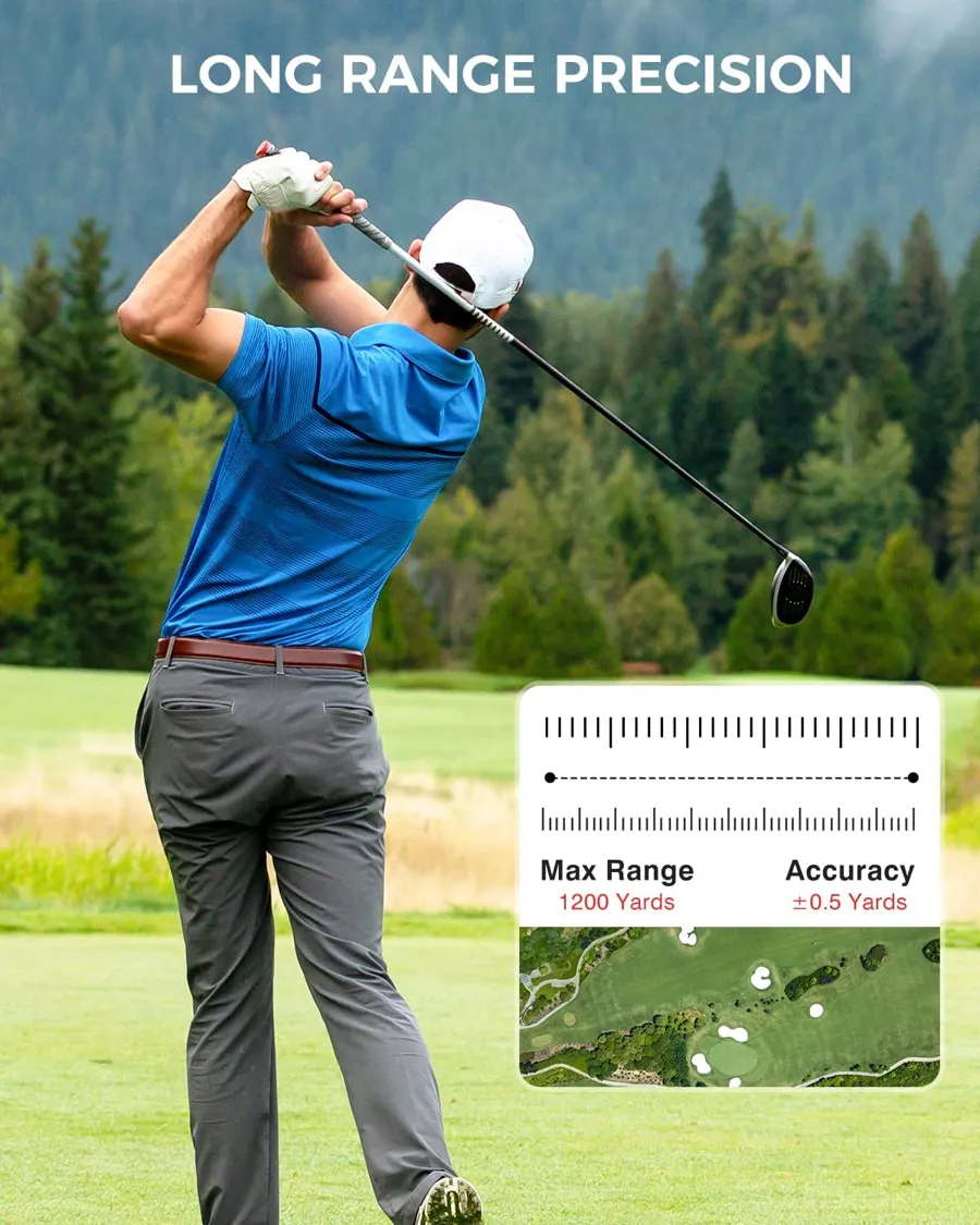 VyKure golf rangefinder long range precision up to 1200 yards